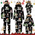 thumbnail image 5 of Generic Family Christmas Pajamas Matching Sets Christmas Pajamas for Family Holiday Family Sleepwear Set Long Sleeves Pant Christmas Jumpsuits Snowflakes Santa Christmas Xmas Jammies, 5 of 6