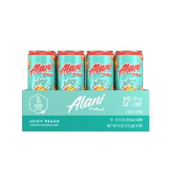 Alani Nu Juicy Peach Sugar Free Energy Drink (Pack of 12)
