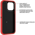 thumbnail image 5 of Entronix Heavy Duty Case Designed for iPhone 12 Shockproof Triple Layer Rugged Case, Red, 5 of 8