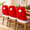 6 Pcs, variant on Mas Chair Covers Of 4 Thicken Santa Hat Dining Room Stool Cover