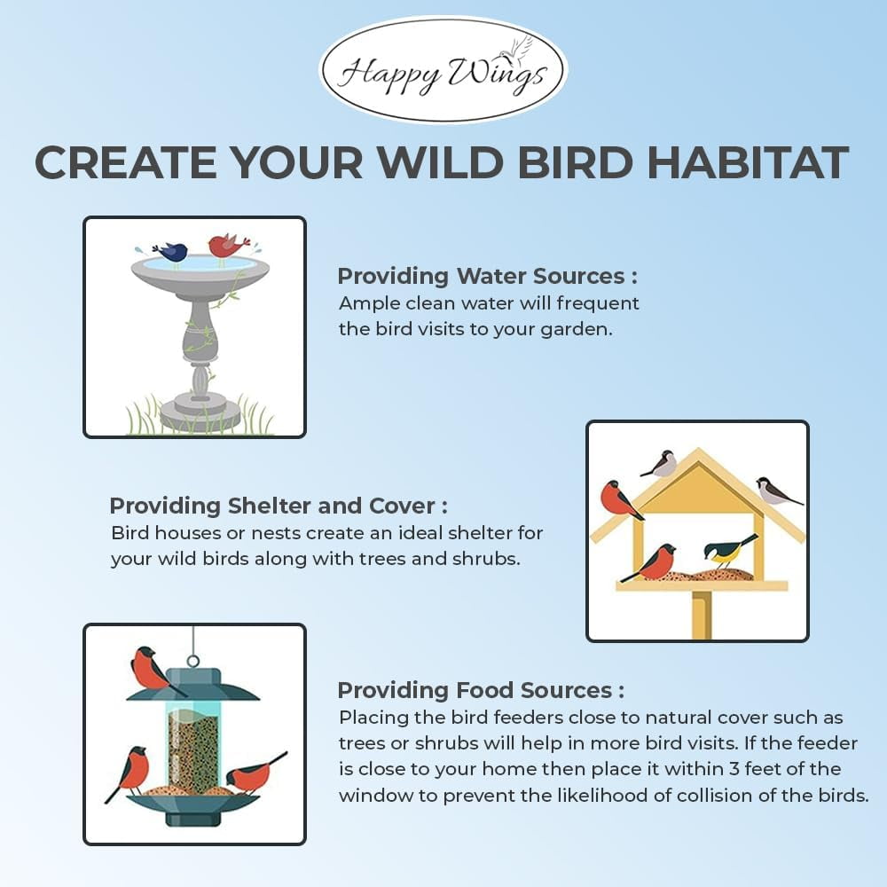 Happy Wings Sunflower Hearts & Chips, Sunflower Kernels, Wild Bird Feed and Seed, 5 lb. Bag, Dry