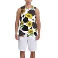 thumbnail image 4 of Easygdp Sunflowers Country Men's Mesh Basketball Jersey Quick Drying Sleeveless Shirts Fitted Muscle Tank Tops Sport Round Neck T-Shirt - X-Large, 4 of 9