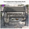 thumbnail image 6 of PURPLE LEAF 10'×16' Outdoor Louvered Pergola with Adjustable Hardtop Roof Patio Pergola Deck Garden Yard, Grey, 6 of 9