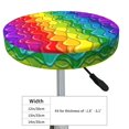 thumbnail image 4 of KLL Bright Rainbow Round Bar Chair Cushion Cover 14 inch ,Bar Stool Protector with Elastic, Soft Washable, 4 of 6