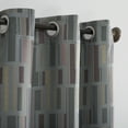thumbnail image 3 of (2 pack) Mainstays Blackout Grommet Single Curtain Panel, 1 Panel, Gray Geometric, 40"W x 95"L, 3 of 8