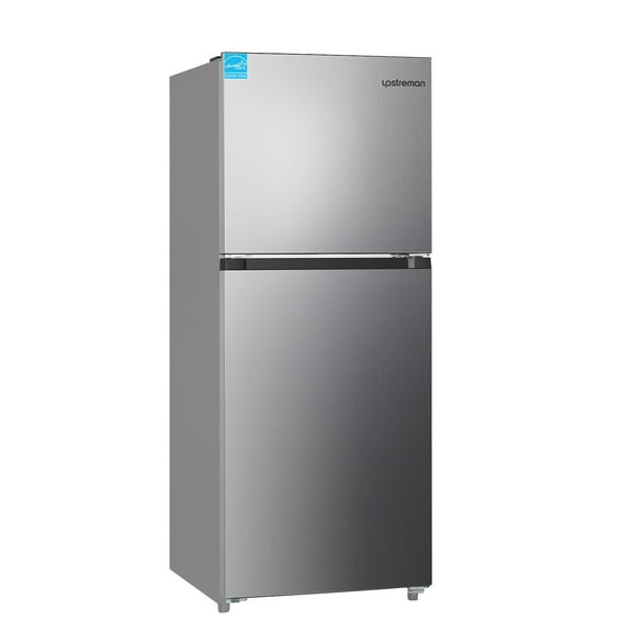Upstreman 11.6 Cu.Ft. Top Freezer Refrigerator, Two Door Frost Free Apartment Size Refrigerator, Energy Star, Stainless Steel Door, Adjustable Thermostat Control, BD116
