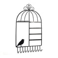 thumbnail image 1 of Earring Rack Holder in Black Metal Birdcage Design for Display Use Keeps Jewelry Dust Free 6 x 4.5 Inches, 1 of 8