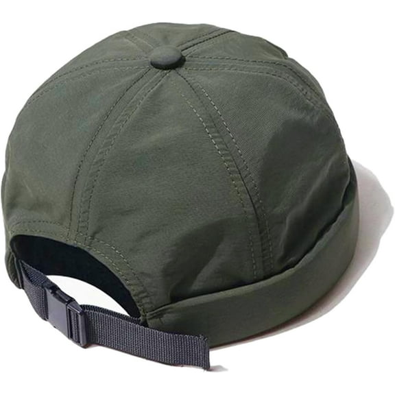 YooGuoGuo Men Quick Dry Docker Cap Breathable Brimless Cap Rolled Cuff Retro Sailor Beanie Hat