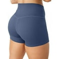 thumbnail image 3 of OKBOP Blue Womens Shorts Plus Size Activewear Sports Slim-Leg Yoga Pants Active Fit Workout Bottoms, 3 of 7