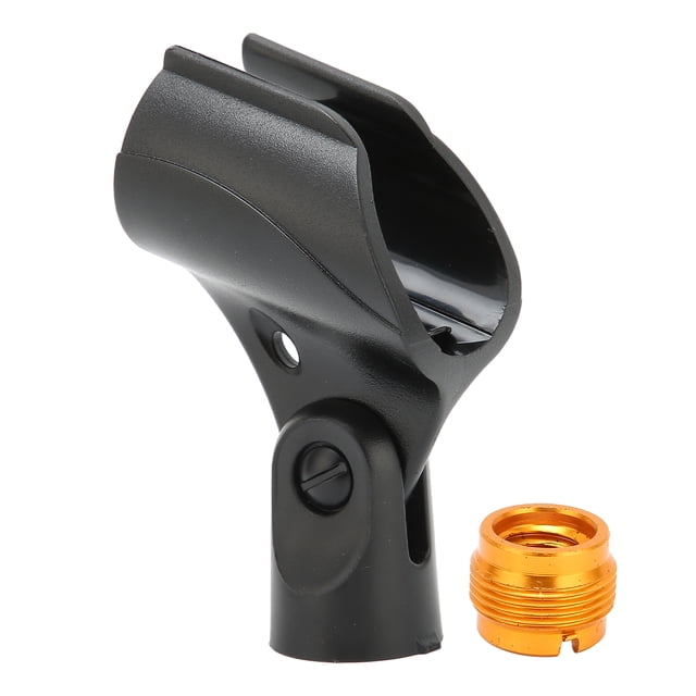 Clip de micrófono universal JD‑12, resistente soporte de clip para micrófono con adaptador de cobre macho de 5/8 pulg. a hembra de 3/8 pulg. para micrófono inalámbrico.