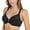Black, variant on Exerin Racerback Full Figure Underwire Women's Front Close Bra Plus Size Seamless Unlined Bra(Black,34DD)