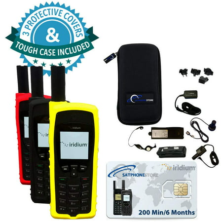 SatPhoneStore Iridium 9555 Satellite Phone Standard Package with Tough Case, 3 Protective Cases and Prepaid 200 Minute SIM Card Ready for Easy Online (Best Unlocked Phones Under 200 Canada)