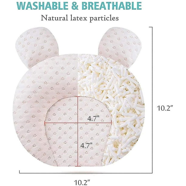 Muitar Soft Baby Nursery Pillows Unisex Newborns Head Shaping Infant Support Sleeping Head Sleep Pillows With Bear Ears beige Walmart