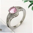 thumbnail image 3 of IDEANATEGRATE Anillo Fashion Para Mujer Con Piedra Circonia Rosa Ideal Para Uso Diario, 3 of 8