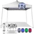 thumbnail image 6 of Ktaxon 10ft x 10ft Ez Pop Up Canopy Tent with Lights,LED Frame Canopy,Outdoor Sun Shade Shelter Built-in LED Light Strips,Beach Tent,Outdoor Gazebo for Party Wedding Camping BBQ Events,White, 6 of 14