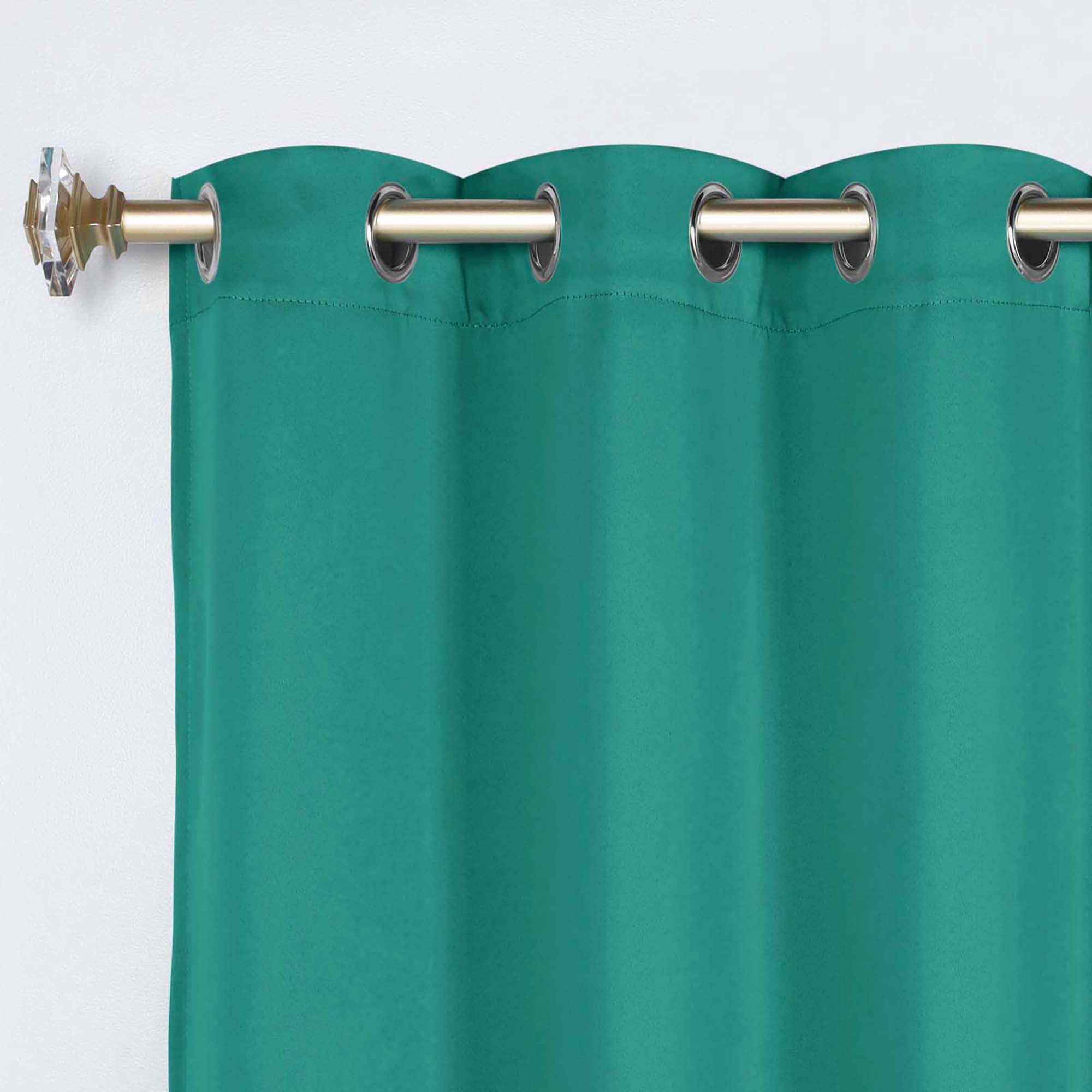 Superior Blackout Solid Light Filtering Grommet Curtain Panel Set, 46" x 96", Cerulean Blue