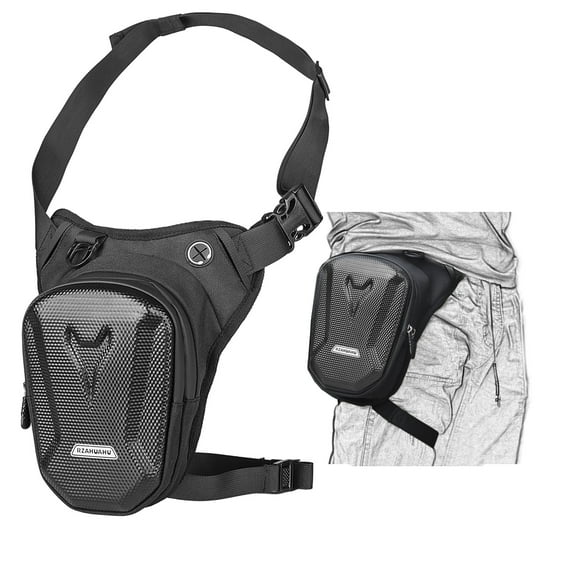 Motorcycle Waist Pack,Drop Leg Bag,Motorcycle Hiking Waist Pack for Men Women EVA Hard Shell Waterproof Waist Bag Fanny Pack for Men Women Bike Riding Hiking Cycling
