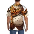 thumbnail image 3 of Yiaed Cartoon Cheetah With Attitude Print Mens Casual Wrinkle Free Shirts Short Sleeve Button Down Summer Stretch Dress Shirt-X-Large, 3 of 5