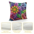thumbnail image 4 of ONETECH Square Throw Pillow Covers Colorful Mandala Flowers Pillow Cases Decorative for Home Bedroom Sofa Watercolor Nature Floral Interlaced Petals Painting Pillowcases, 4 of 5