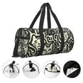 thumbnail image 3 of Balery Abstract Cat Faces Pattern Bolsa de Gimnasio para Mujeres y Hombres, Bolsa de Viaje Impermeable, Bolsa de Fin de Semana con Compartimento para Zapatos y Bolsillo Húmedo, 3 of 6