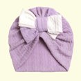 thumbnail image 2 of Odeerbi Baby Girls Elastics Hair Bows Headband Toddler Cute Bowknot Solid Color Hair Band Hair Accessories Hat Purple, 2 of 4