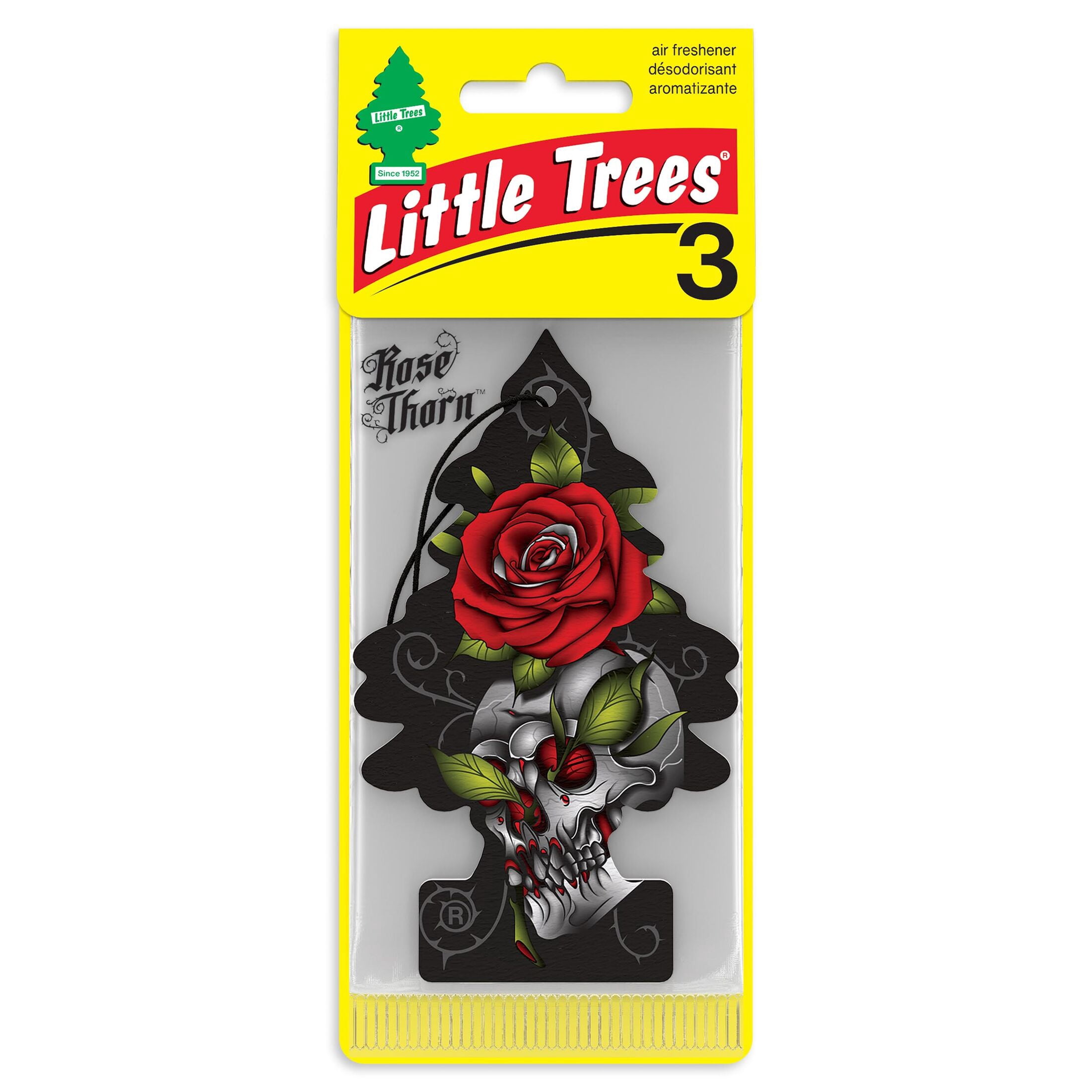 (2 pack) Little Trees Air Freshener Rose Thorn Fragrance 3-Pack