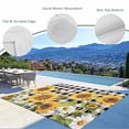 thumbnail image 3 of Sunflowers Outdoor Rug for Patio/Deck/Porch, Non-Slip Large Area Rug 5 x 7 Ft, Yellow Flowers Butterfly Farmhouse Black Plaid Indoor Outdoor Rugs Washable Area Rugs, Camping Rug Carpet Runner, 3 of 8
