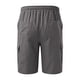 thumbnail image 5 of pstuiky Pantalones cortos deportivos, Pantalones cortos casuales hasta la rodilla con múltiples bolsillos y bolsillos para hombre Pantalones cortos de entrenamiento, 5 of 5