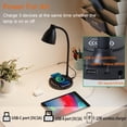 thumbnail image 2 of Lámpara de escritorio LED BOHON con puertos de carga USB C+A y cargador inalámbrico, 2 of 5