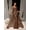Dark brown, variant on 2026 New European and American Style Women's Illusion Long Sleeve Lace Applique Sparkle Mermaid Train Formal Evening Gown