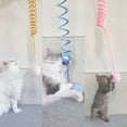 thumbnail image 4 of Interactive Extendable Cat Toy with Suction Cup - 2M Long Improved Version, Pink Gradient Rabbit Fur Ball Spring, Durable Plush Material for Self-Play, Mental Stimulation & Physical Activity, Pet, 4 of 6