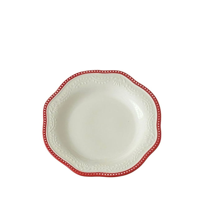 Ensemble d'Assiettes à Salade, Ensemble d'Assiettes à Lunch en Porcelaine, Assiette à Dessert Compatible Micro-Ondes