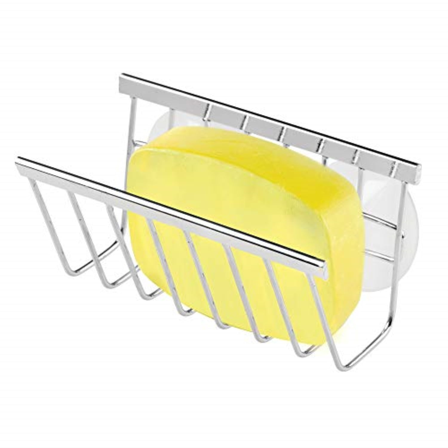 Gia Suction Soap/Sponge Holder, Polished Stainless Steel