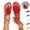 Red, variant on YOUYEDIAN Sandals for Women Summer Flat Sandals Fashion Comfortable Slippers Beach Open Toe Shoes(White)