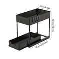 thumbnail image 3 of Yonrjhukm Multipurpose Pull Out Storage Organizer for Bathroom and Kitchen, Under Sink and Cabinet Storage Rack, Easy Installation, Durable Plastic, Ideal for Home Organization, 3 of 6