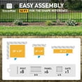 thumbnail image 3 of Fencer Wire 52FT Heavy Duty Flat Top Fence Barrier Kit, Anti-Rust Metal Steel Fence with 6FT Height X 8FT Width Panels, Gate, Posts, Connectors, 2” Diameter Outdoor Fencing for Yard, Pool, Patio, 3 of 10