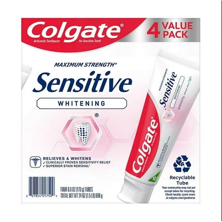 Colgate Sensitive Whitening Toothpaste, 4 pk./6.0 oz.