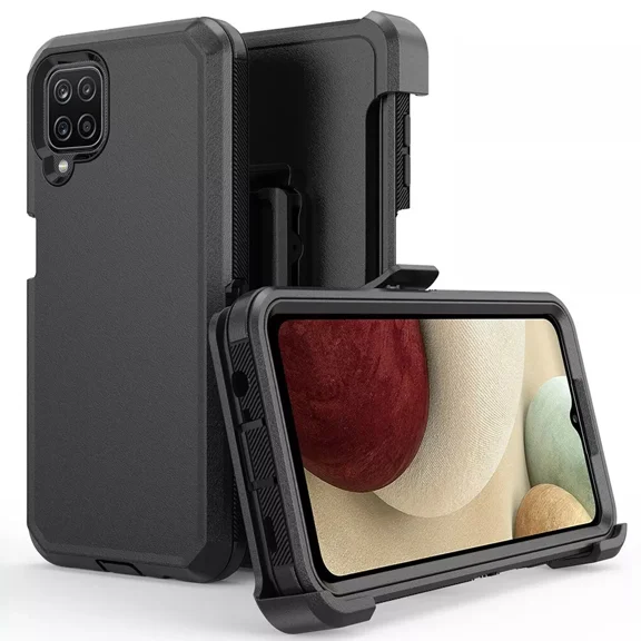 Starshop Samsung Galaxy S26 Case Phone Cover Shockproof Holster With Glass Screen - Black