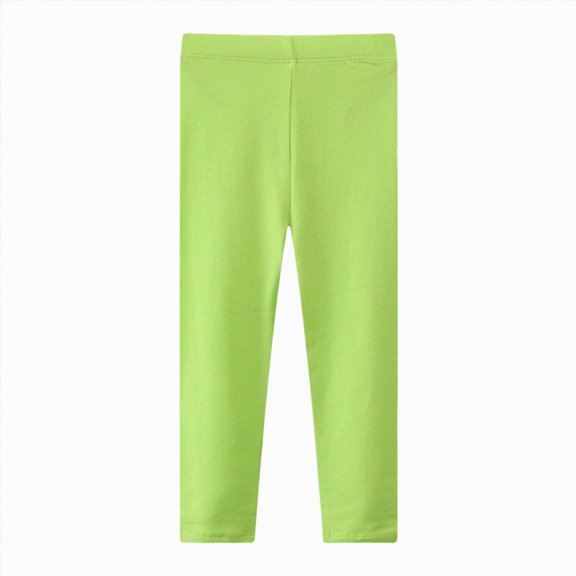 Linfrsh Girls Legging Cotton Ankle Length Kids & Toddler Pants Variety of Colors 2-7 Years (Green,5 Years)