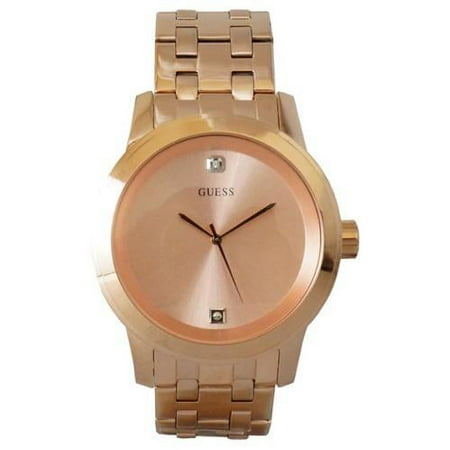 Men's Rose Gold Tone Analog Watch w/ Diamond Accent at 12 O'Clock- U0103G2