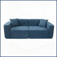 thumbnail image 5 of Modern Teddy Velvet 3-Seat Living Room Sofa – Plush Polyester-Cotton Cushions & Foam Filling, 5 of 23