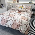 thumbnail image 1 of Cientos de Kawaii Oso Conejito Ropa de Cama Set, 1 of 10