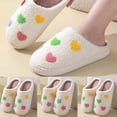 thumbnail image 2 of Fengactive Womens Mens Slippers Retro Cute Cartoon Plush Warm Lined slippers Indoor House Home Winter Shoes for Couples, 2 of 5