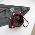 thumbnail image 3 of Bolso Con Tachuelas Mujeres Falsas Gamuza Correa Ajustable Cierre Vagabundo, 3 of 9