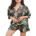 thumbnail image 3 of Short Sleeve Shirt and Drawstring Shorts Set for Women‘s Lounge, 3 of 5