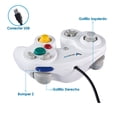 thumbnail image 3 of Control Alámbrico USB Virtual Zone Gamepad Alámbrico para PC Tipo GameCube Blanco, 3 of 4