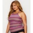 thumbnail image 3 of Anne Cole Signature Womens Plus Size Stevie Stripe Tankini Top Style-18PT20695, 3 of 3
