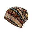 thumbnail image 1 of Tuque Décontractée Style Bohème Hijab Musulman Turban Extensible Mode Bonnets de Protection des Oreilles Accessoires de Coiffure Bonnet Café floral, 1 of 6