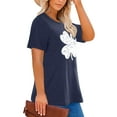 thumbnail image 2 of Anbech St. Patrick's Day Plus Size T-Shirts for Women Graphic Clover Print Tees Oversize Shamrock Short Sleeves T-Shirt with Round Neck, 2 of 4