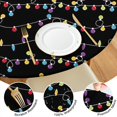 thumbnail image 4 of Multicolor Christmas Light Pattern Round Fitted Tablecloth with Elastic Edge,Dining Table Cover Waterproof,Outdoor Round Tablecloth for Camping,Dining,Indoor and Outdoor, 4 of 7